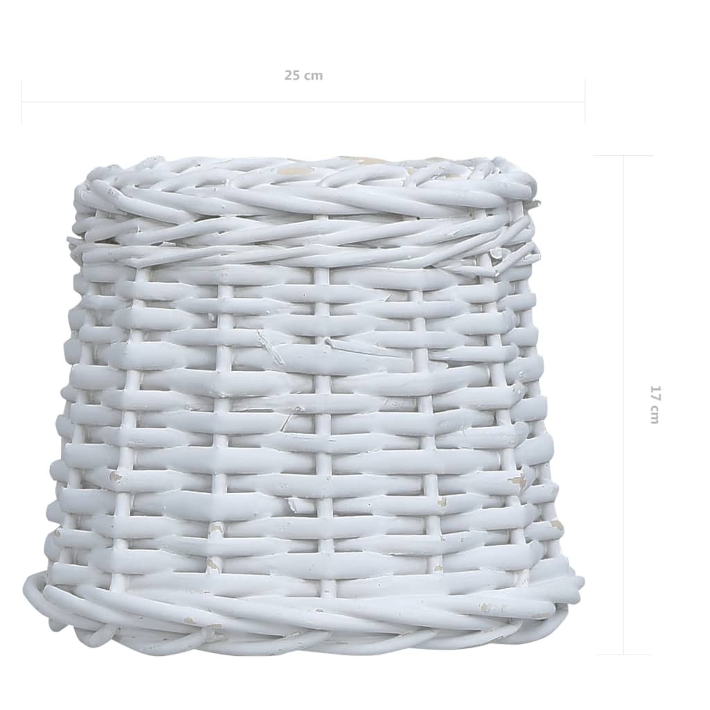 Lamp Shade Wicker 25x17 cm White